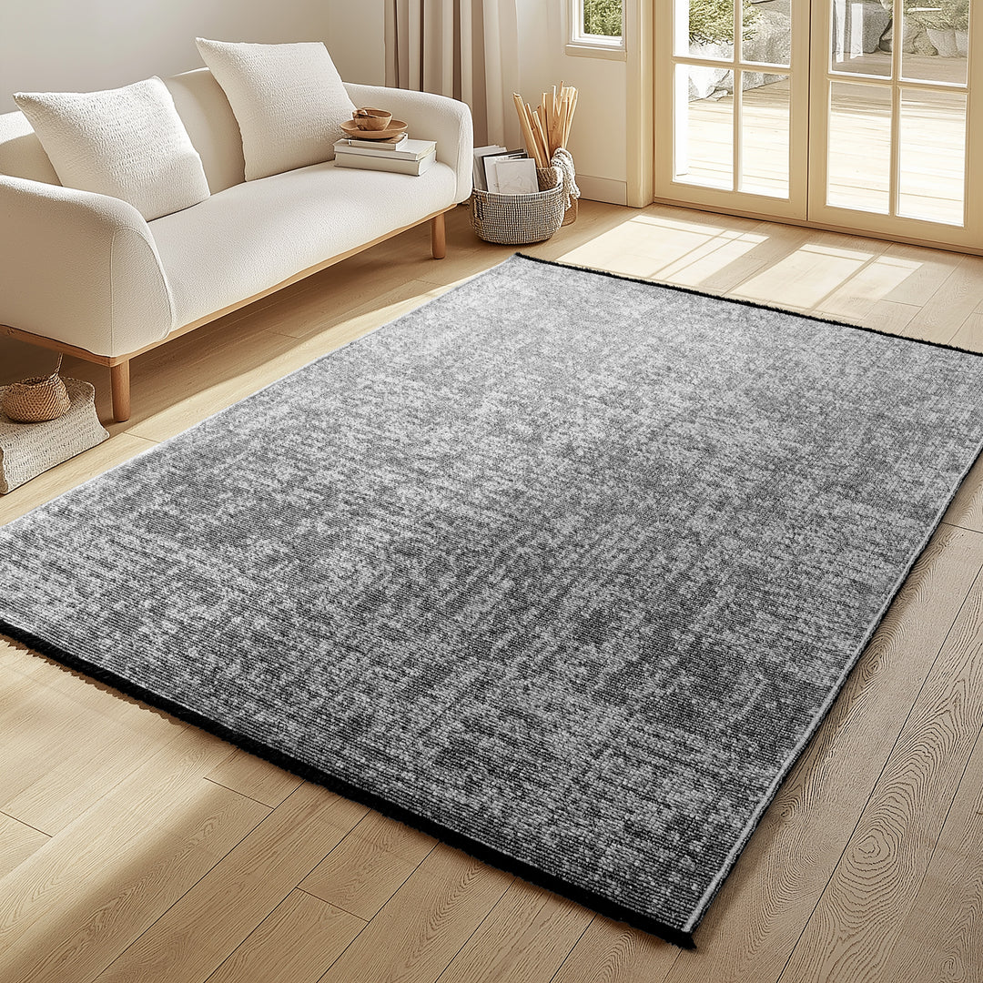 Teppich Kurzflor Unicolor Chenille Baumwolle Innen_Rechteckig_