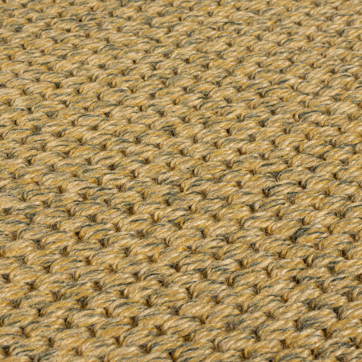 Outdoor Teppich Sisal Bordüre - Balkon schmutzabweisend_Natur-Grün_Läufer_