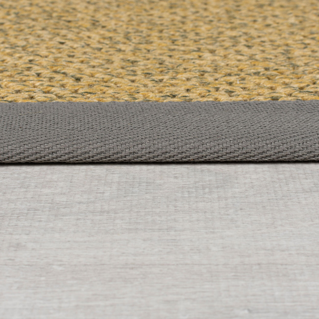 Teppich Sisal-Look Flachgewebe für Indoor & Outdoor  - Pflegeleicht und Schmutzabweisend mit Bordüre_Läufer_