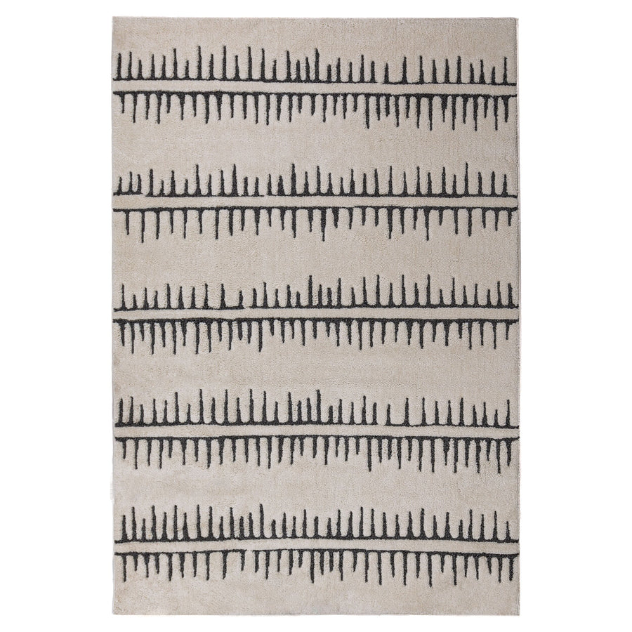 Teppich Hochflor Skandinavisch minimalistisch gestreift - Schlafzimmer_Rechteckig_