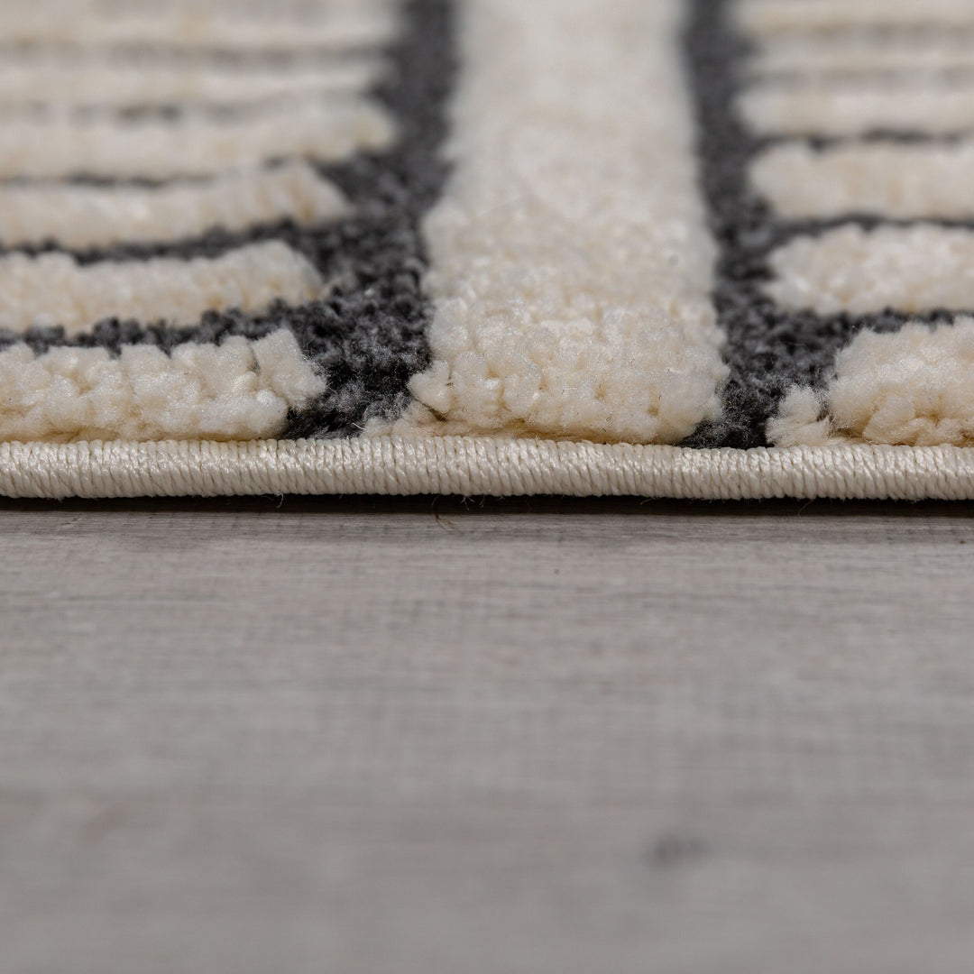 Teppich Skandinavisch Gestreift  - Recycelter Flor  - Weich & Fußbodenheizung geeignet_Rechteckig_