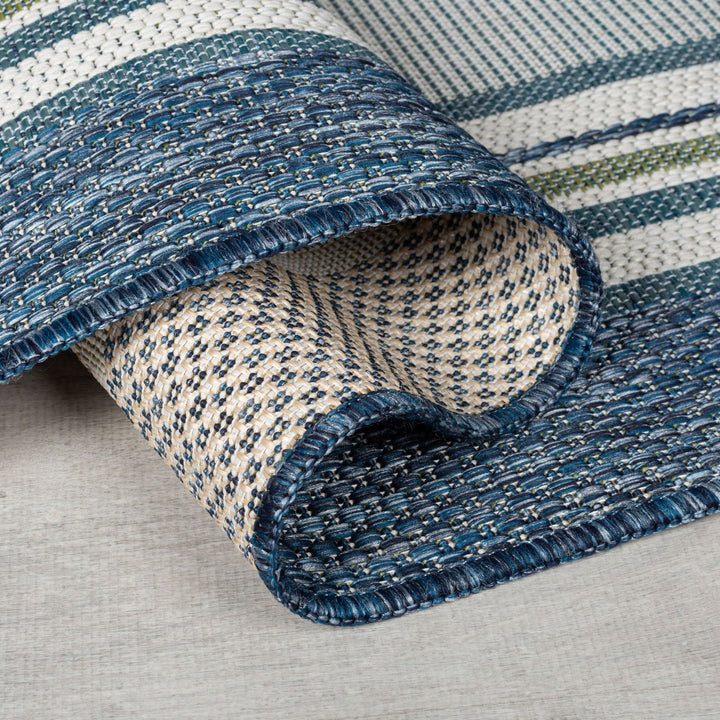 Outdoor Teppich Streifen Muster - Geometrisch - Terrasse schmutzabweisend_Läufer_