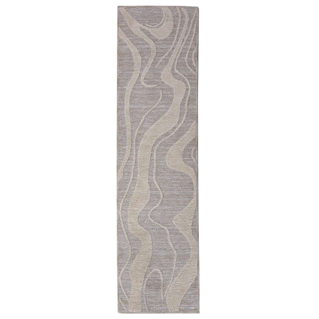 Waschbarer Teppich Abstraktes Wellenmuster - Wohnzimmer schmutzabweisend_Läufer_