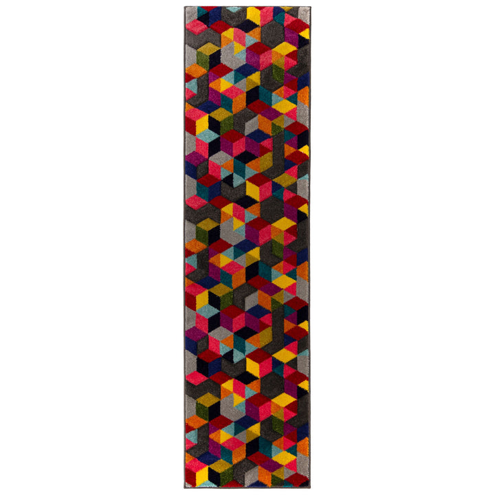 Teppich Geometrisch-Bunt-Design - handgeschnitzt MEON TOM_Läufer_