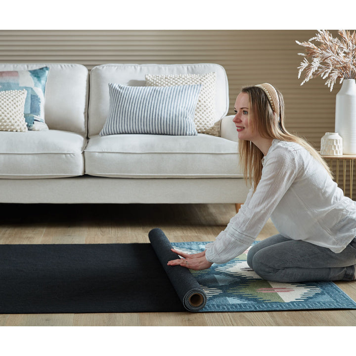 Waschbarer Teppich  - Rutschfest & Pflegeleicht  - Ethno Kelim Design_Rechteckig_