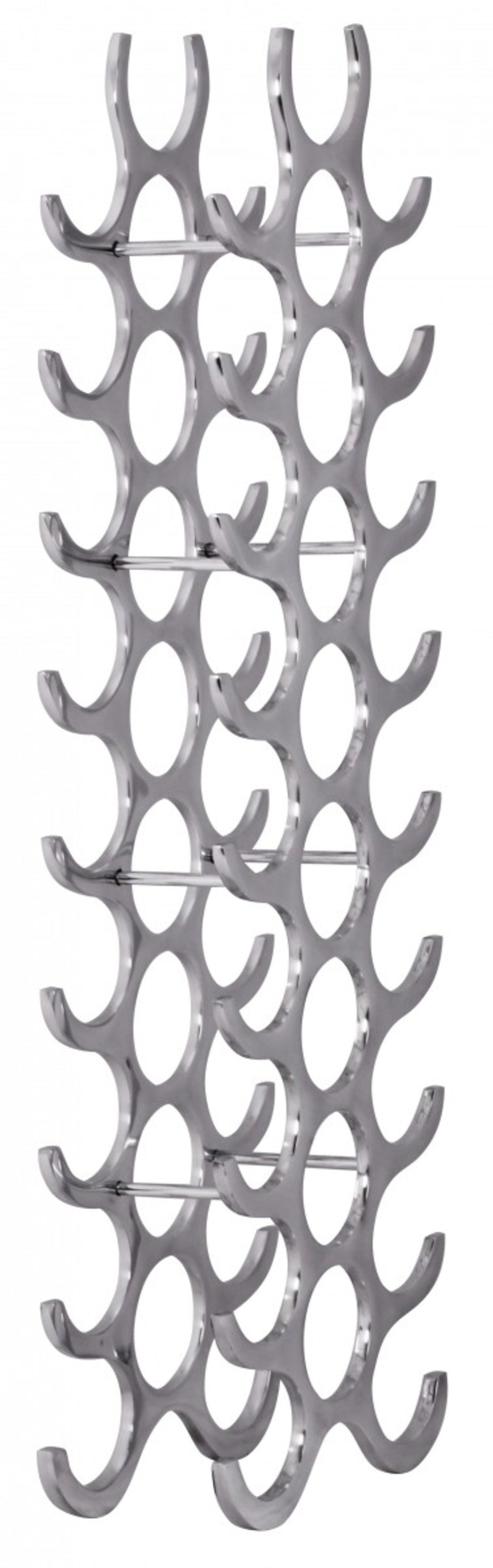 Weinregal Flammen aus Aluminium_ 27 Flaschen_ 98x31x14cm_ Modernes Aussehen - KADIMA DESIGN_Größe_ 31x14x98 cm_