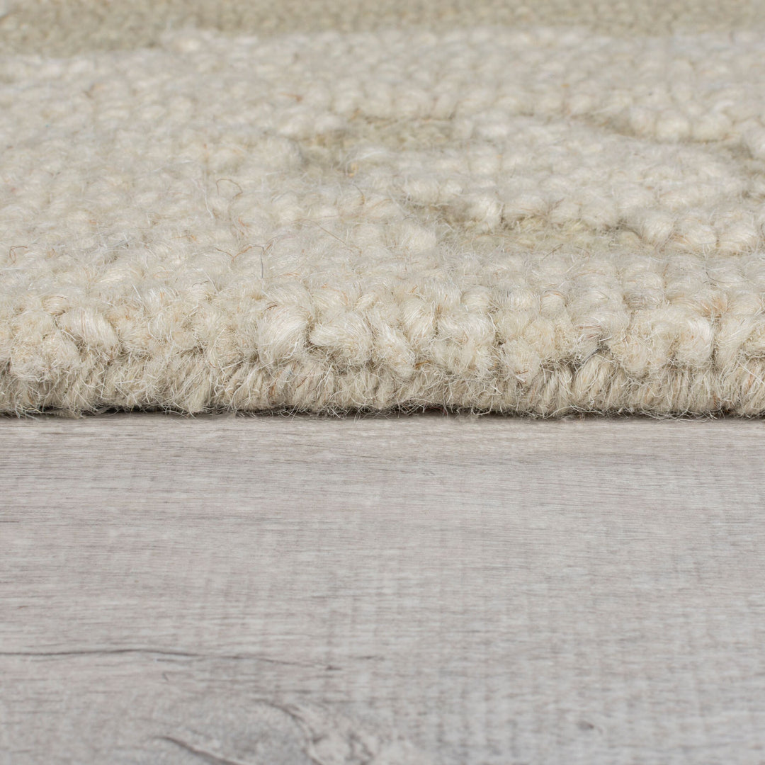 Wollteppich Handgetuftet  - Globales Ikat-Design  - Strukturiert & Pflegeleicht_Rechteckig_