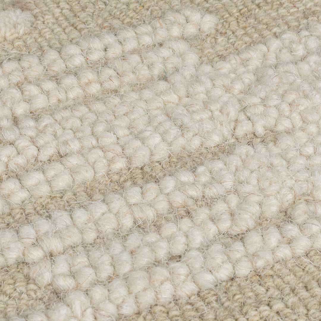 Wollteppich Ethno Ikat - Wohnzimmer_Beige_Rechteckig_