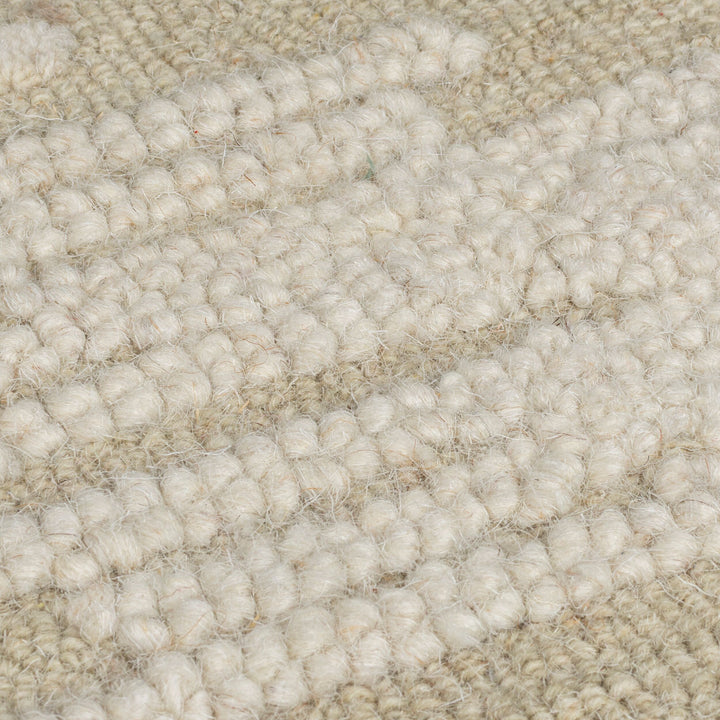 Wollteppich Ethno Ikat - Wohnzimmer_Beige_Rechteckig_