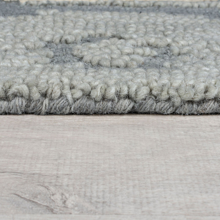 Wollteppich Handgetuftet  - Globales Ikat-Design  - Strukturiert & Pflegeleicht_Rechteckig_