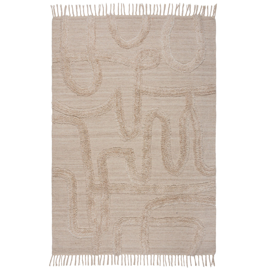 Teppich Hoch-Tief Struktur Modern Abstrakt Natur - Schlafzimmer_Rechteckig_