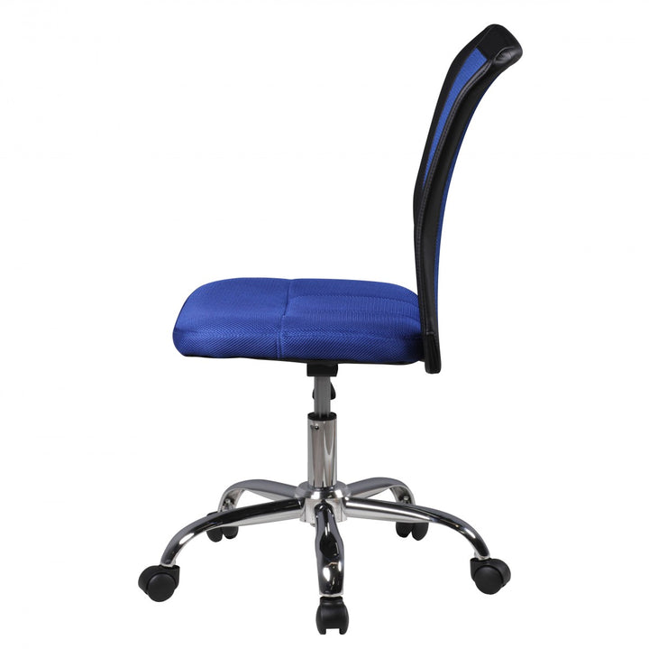 Kinderdrehstuhl Schreibtisch_ ergonomisch_ Netz_ höhenverstellbar_ bis 30 kg_ in Pink/Schwarz_ Blau/Schwarz - KADIMA DESIGN_Farbe_ Blau_ Größe_ 60x60x100 cm_