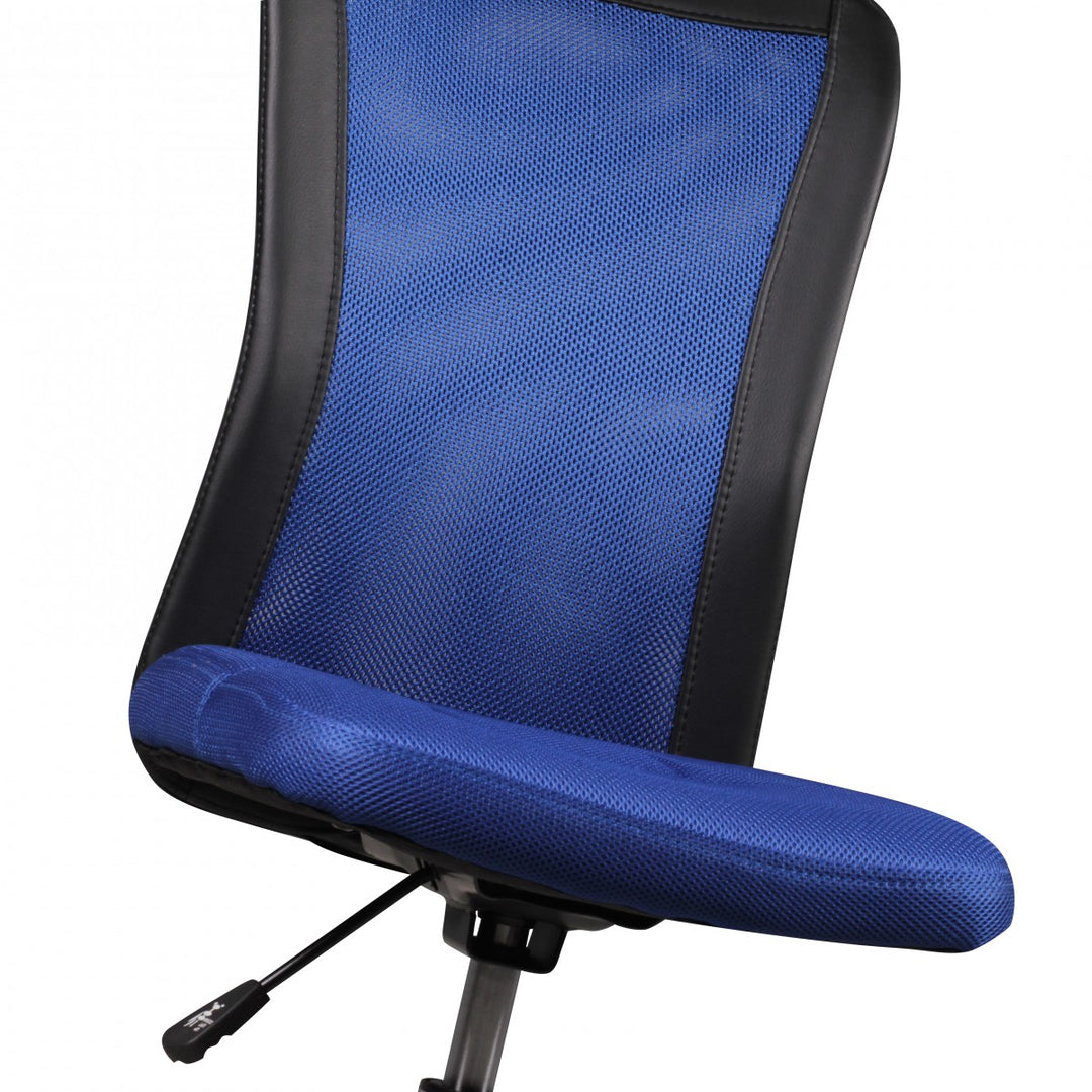 Kinderdrehstuhl Schreibtisch_ ergonomisch_ Netz_ höhenverstellbar_ bis 30 kg_ in Pink/Schwarz_ Blau/Schwarz - KADIMA DESIGN_Farbe_ Blau_ Größe_ 60x60x100 cm_