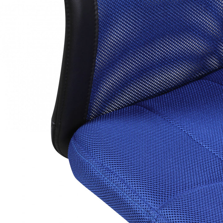 Kinderdrehstuhl Schreibtisch_ ergonomisch_ Netz_ höhenverstellbar_ bis 30 kg_ in Pink/Schwarz_ Blau/Schwarz - KADIMA DESIGN_Farbe_ Blau_ Größe_ 60x60x100 cm_