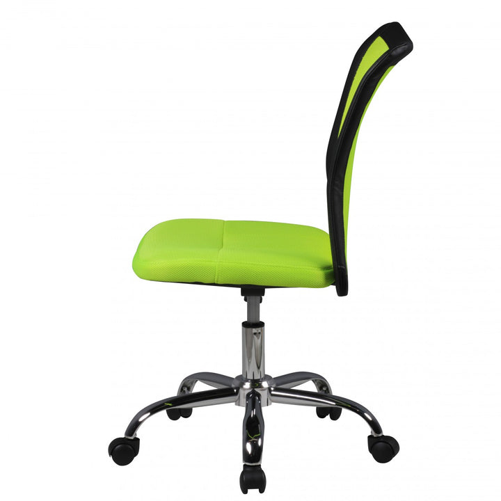 Kinderdrehstuhl Schreibtisch_ ergonomisch_ Netz_ höhenverstellbar_ bis 30 kg_ in Pink/Schwarz_ Blau/Schwarz - KADIMA DESIGN_Farbe_ Grün_ Größe_ 60x60x100 cm_