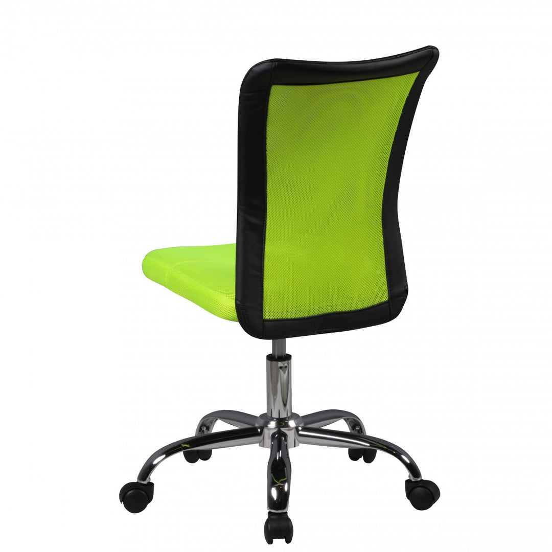 Kinderdrehstuhl Schreibtisch_ ergonomisch_ Netz_ höhenverstellbar_ bis 30 kg_ in Pink/Schwarz_ Blau/Schwarz - KADIMA DESIGN_Farbe_ Grün_ Größe_ 60x60x100 cm_