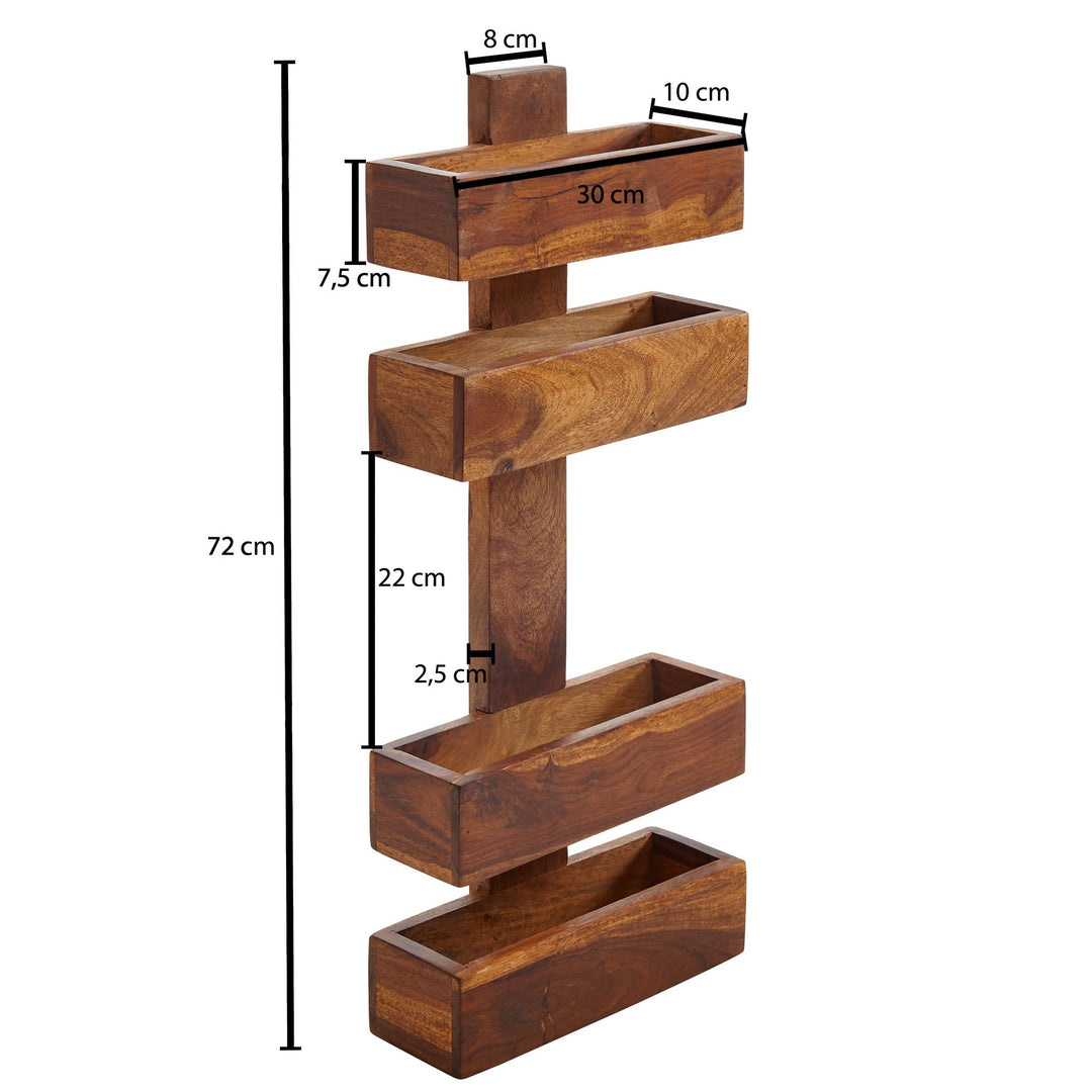 Zeitungsständer NAKO Massivholz_ Klassisch_ stilvoll_ viel Stauraum_ handgefertigt - KADIMA DESIGN_Farbe_ Braun_ Größe_ 30x10x72 cm_