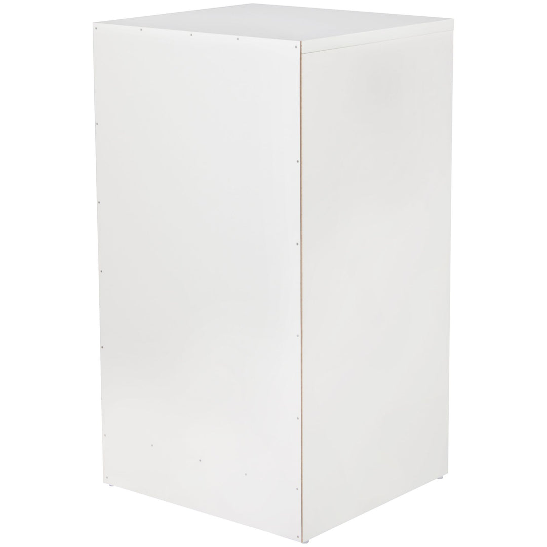 Moderner Nachtschrank_ Holz_ 3 Schubladen_ in Schwarz/Weiß/Sonoma_ melaminharzbeschichtet - KADIMA DESIGN_Farbe_ Weiß_ Größe_ 38x35x68 cm_