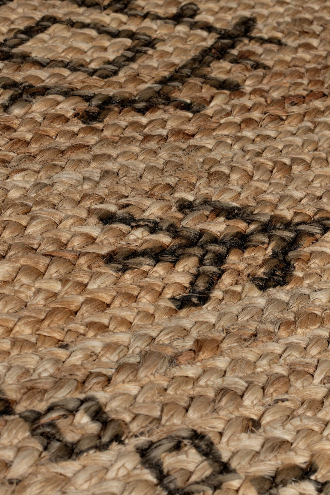 Jute-Teppich mit einzigartigem Design_Braun-Schwarz_Rechteckig_