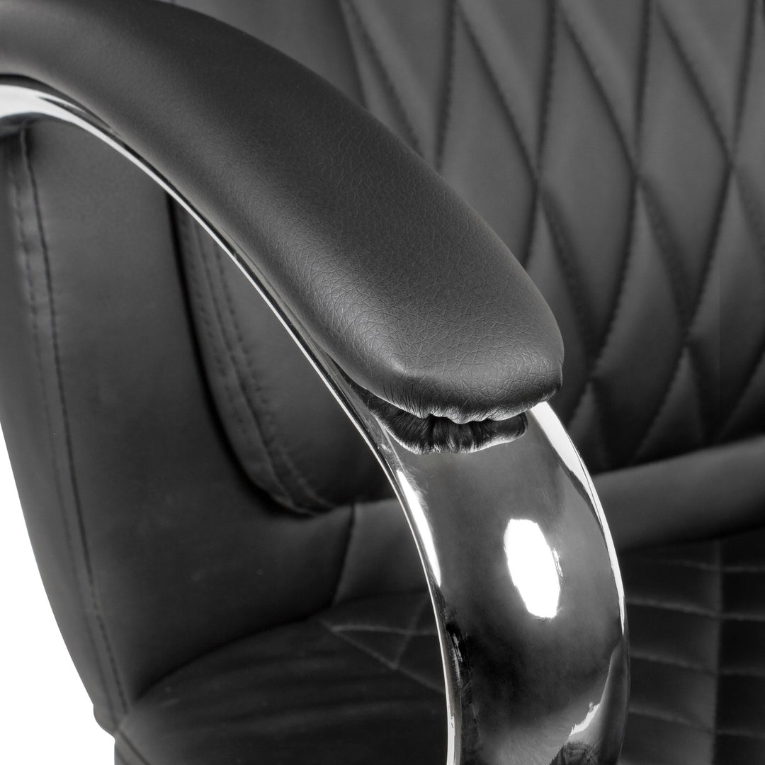 Bürostuhl_ Modernes Design_ bequeme Polsterung_ ergonomische Rückenlehne_ einstellbare Wippmechanik_ großes Fußkreuz - KADIMA DESIGN_Größe_ 70x70x123 cm_