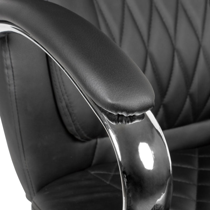 Bürostuhl_ Modernes Design_ bequeme Polsterung_ ergonomische Rückenlehne_ einstellbare Wippmechanik_ großes Fußkreuz - KADIMA DESIGN_Größe_ 70x70x123 cm_