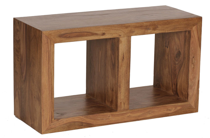 Rustikales Standregal_ Massivholz_ Akazie/Sheesham_ vielseitig nutzbar_ handgefertigt_ einfache Pflege - KADIMA DESIGN_Farbe_ Braun_ Größe_ 50x35x88 cm_