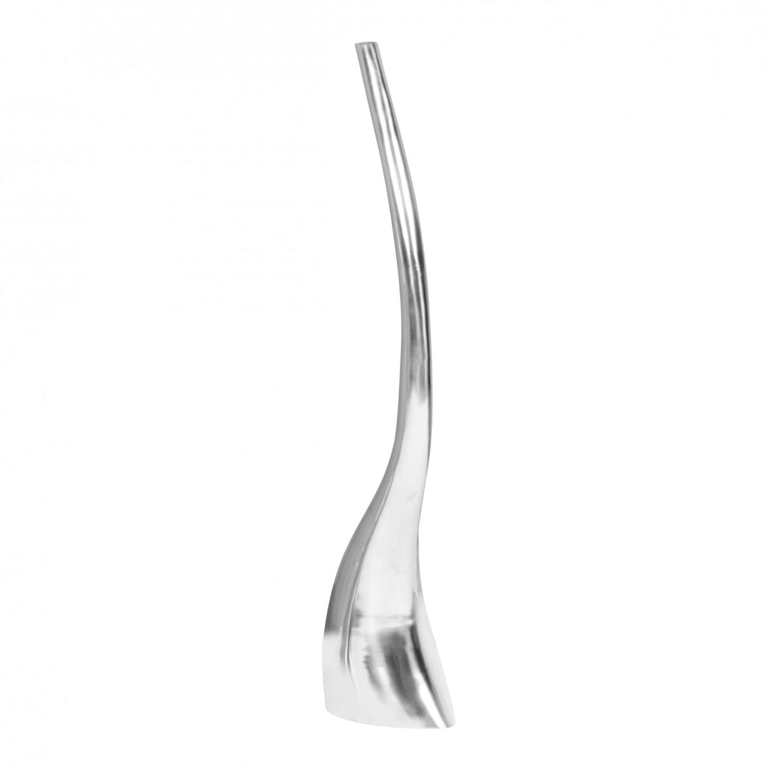 Handgemachte Silber Aluminium Vase - 124 cm_ S-förmig_ Für Einzelblumen_ Modern_ KADIMA DESIGN_Größe_ 30x20x124 cm_#sku_BARWL1.874#
