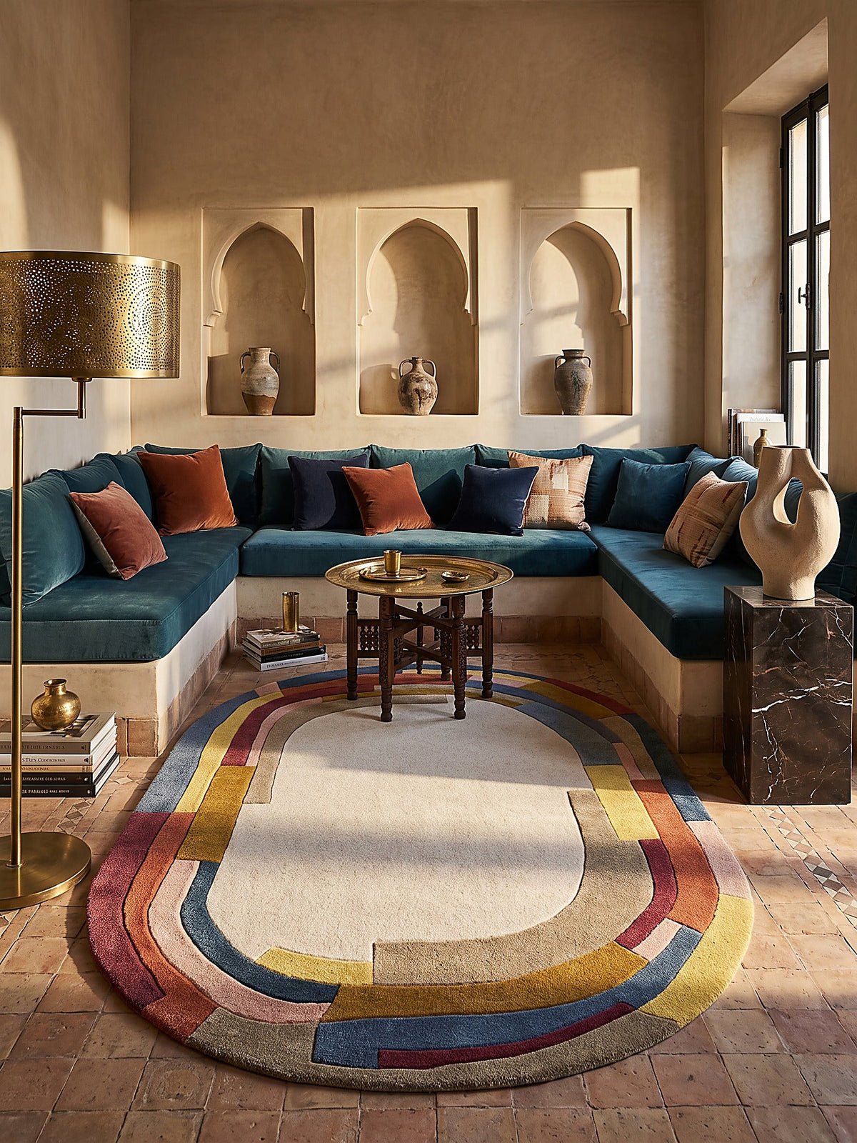 Ovale Teppiche — Mid-Century-Tradition | Wolle