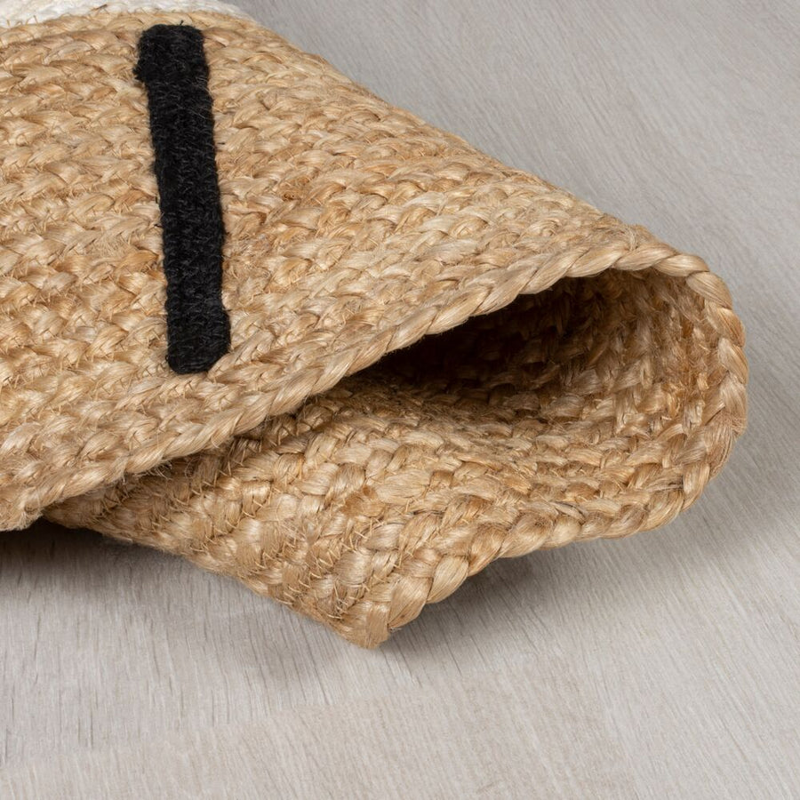 Kinderteppich Löwen-Design - Jute - beige WOLD_Rund_