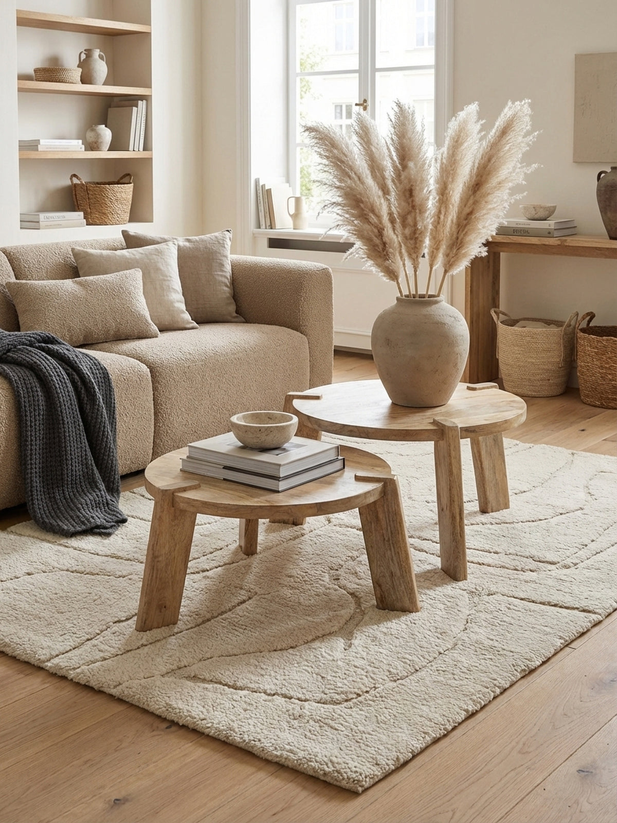 Couchtisch 2er Set Mango Massivholz Helen