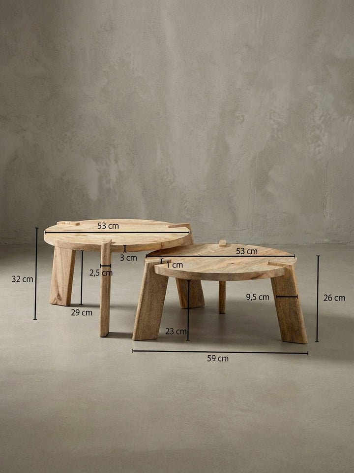 Satztische Mango Massivholz Design Möbel_