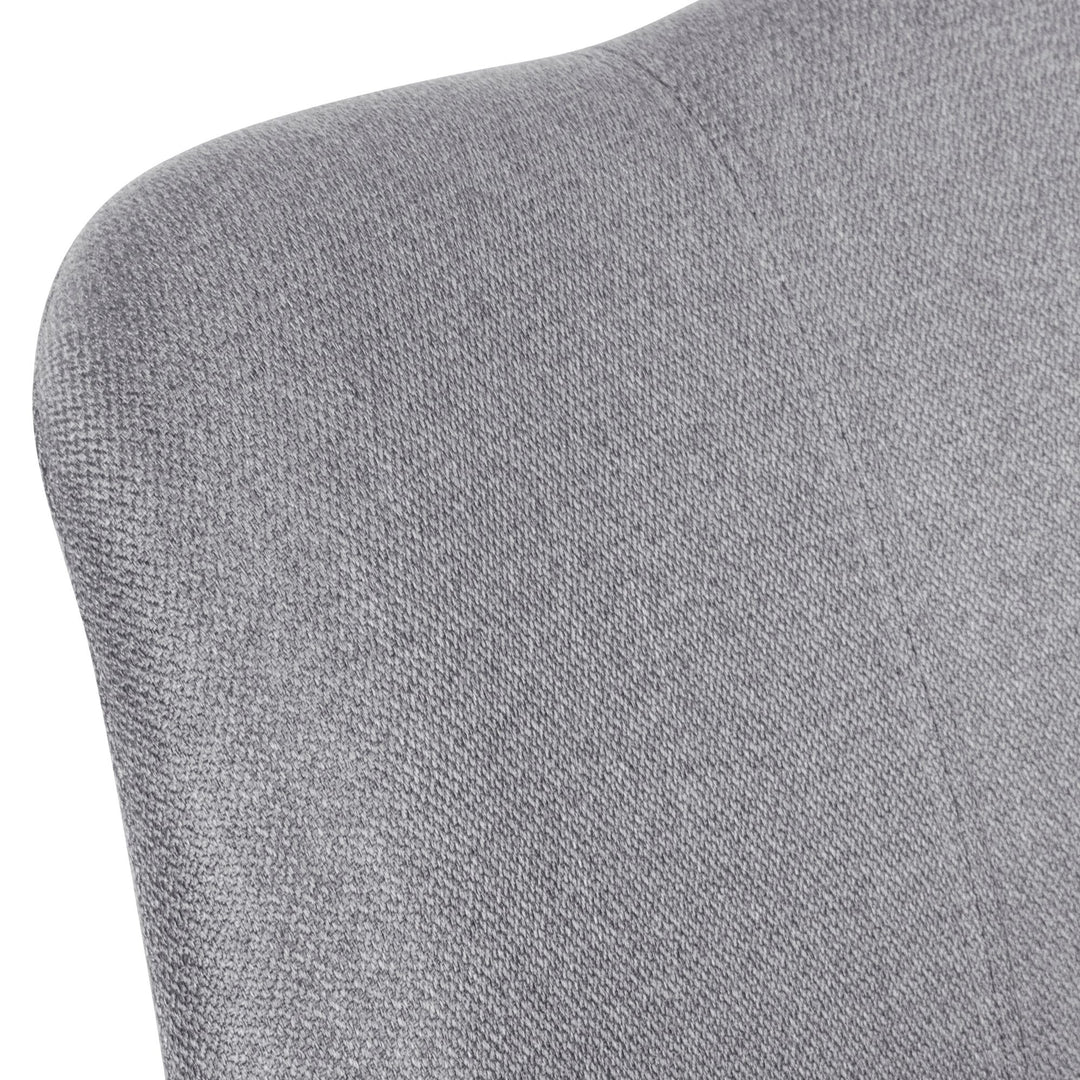 Komfort Barhocker Set_ Ergonomische Sitzschale_ Holzbeine_ verschiedene Farben - KADIMA DESIGN_Farbe_ Grau_ Material_ Stoff_ Größe_ 45x45x113 cm_