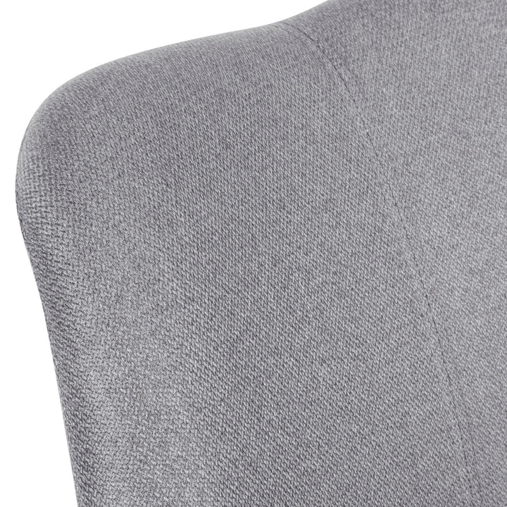 Komfort Barhocker Set_ Ergonomische Sitzschale_ Holzbeine_ verschiedene Farben - KADIMA DESIGN_Farbe_ Grau_ Material_ Stoff_ Größe_ 45x45x113 cm_