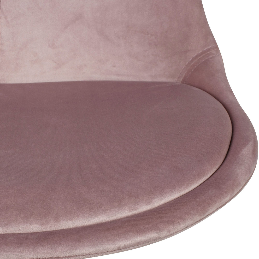 Komfort Barhocker Set_ Ergonomische Sitzschale_ Holzbeine_ verschiedene Farben - KADIMA DESIGN_Farbe_ Rosa_ Material_ Samt_ Größe_ 45x45x113 cm_