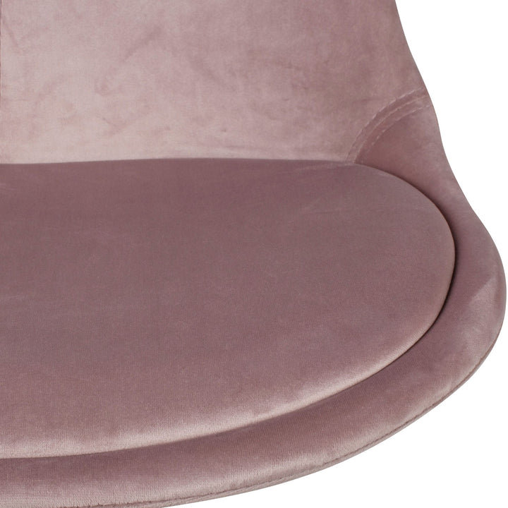 Komfort Barhocker Set_ Ergonomische Sitzschale_ Holzbeine_ verschiedene Farben - KADIMA DESIGN_Farbe_ Rosa_ Material_ Samt_ Größe_ 45x45x113 cm_