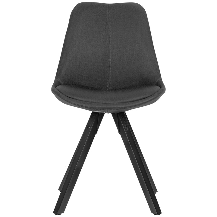 Esszimmerstuhl LUND_ Modernes Design_ Stoffbezug_ Holzstandbeine_ Filzgleiter_ einfache Montage - KADIMA DESIGN_Farbe_ Grau_ Material_ Stoff_ Größe_ 49x52x87 cm_