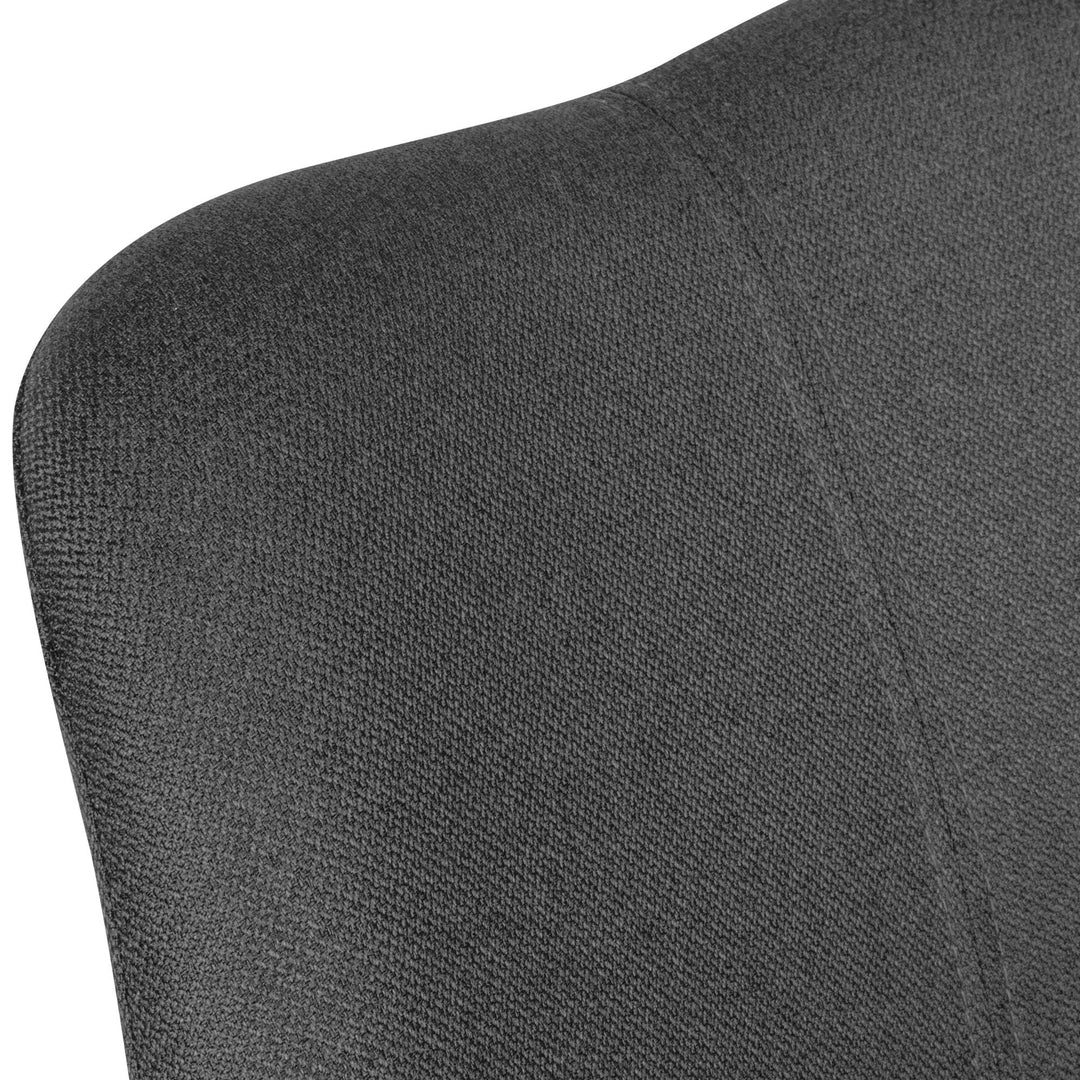 Esszimmerstuhl LUND_ Modernes Design_ Stoffbezug_ Holzstandbeine_ Filzgleiter_ einfache Montage - KADIMA DESIGN_Farbe_ Grau_ Material_ Stoff_ Größe_ 49x52x87 cm_
