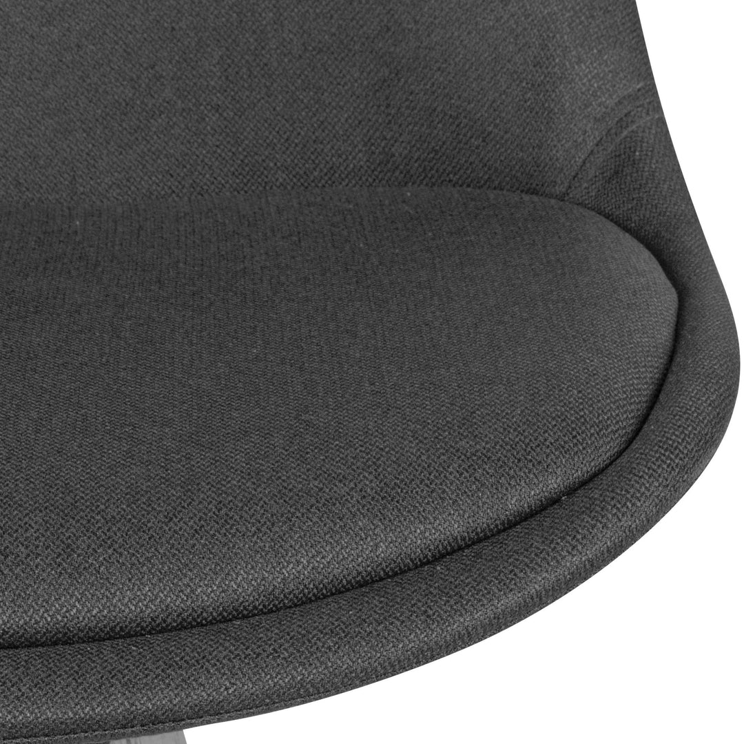 Esszimmerstuhl LUND_ Modernes Design_ Stoffbezug_ Holzstandbeine_ Filzgleiter_ einfache Montage - KADIMA DESIGN_Farbe_ Grau_ Material_ Stoff_ Größe_ 49x52x87 cm_
