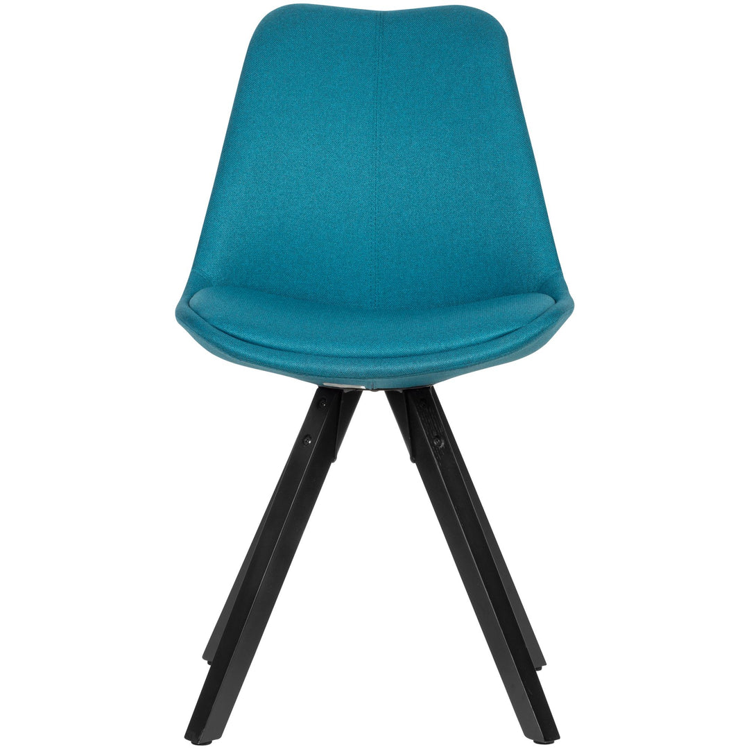 Esszimmerstuhl LUND_ Modernes Design_ Stoffbezug_ Holzstandbeine_ Filzgleiter_ einfache Montage - KADIMA DESIGN_Farbe_ Blau_ Material_ Stoff_ Größe_ 49x52x87 cm_