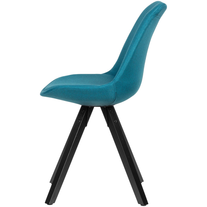 Esszimmerstuhl LUND_ Modernes Design_ Stoffbezug_ Holzstandbeine_ Filzgleiter_ einfache Montage - KADIMA DESIGN_Farbe_ Blau_ Material_ Stoff_ Größe_ 49x52x87 cm_