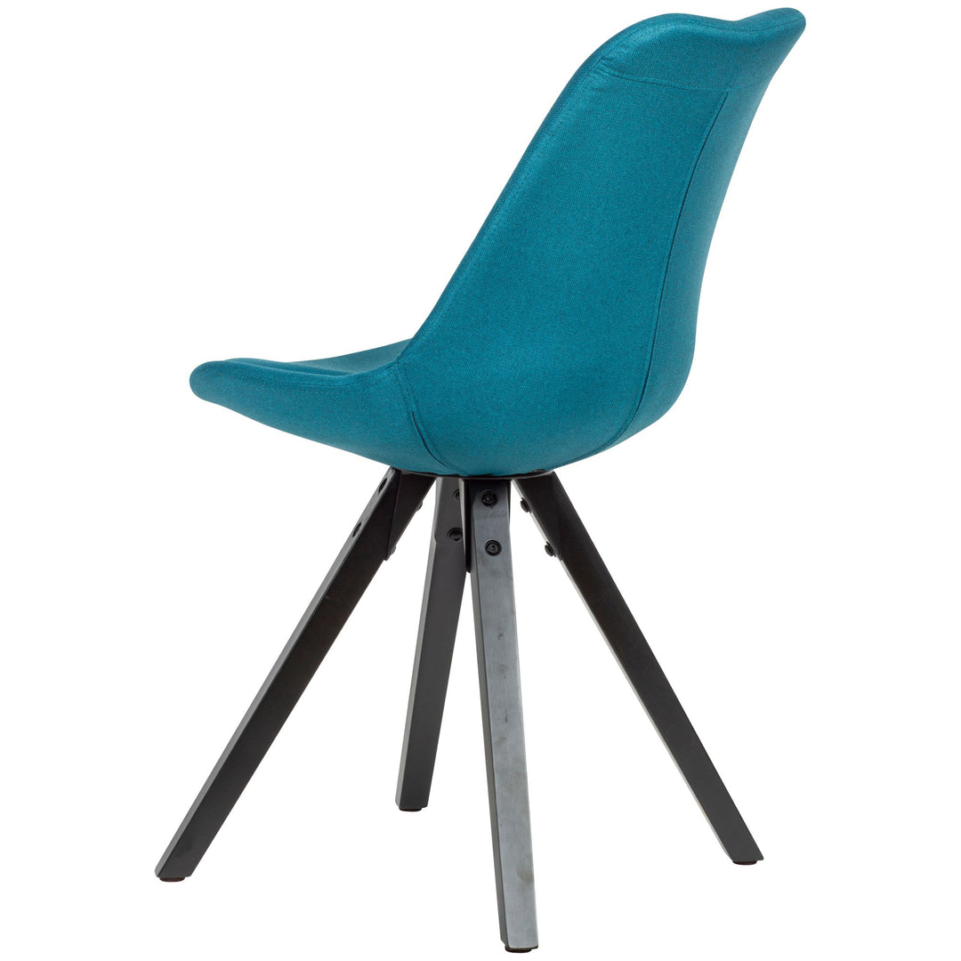 Esszimmerstuhl LUND_ Modernes Design_ Stoffbezug_ Holzstandbeine_ Filzgleiter_ einfache Montage - KADIMA DESIGN_Farbe_ Blau_ Material_ Stoff_ Größe_ 49x52x87 cm_