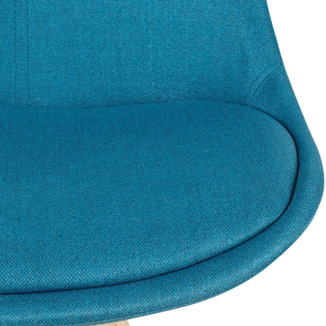 Esszimmerstuhl LUND_ Modernes Design_ Stoffbezug_ Holzstandbeine_ Filzgleiter_ einfache Montage - KADIMA DESIGN_Farbe_ Blau_ Material_ Stoff_ Größe_ 49x52x87 cm_