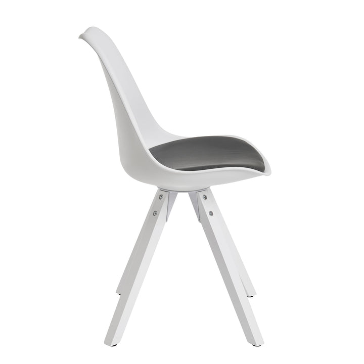 KADIMA DESIGN Esszimmerstühle LUND - Modernes Design mit fest verbundenem Sitzpolster_ Massivholz-Beine_ 2er Set_Grau_#sku_BARWL6.137#