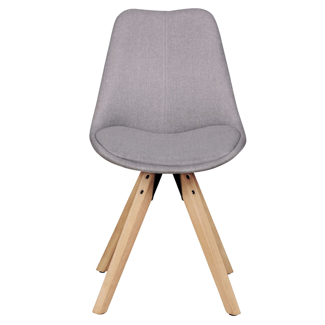 2er Set Esszimmerstühle LUND_ Samtbezug und Holzbeine_ Skandinavisches Design_ Komfortables Sitzen_ Verschiedene Farben - KADIMA DESIGN_Farbe_ Grau_ Material_ Stoff_ Größe_ 49x52x87 cm_