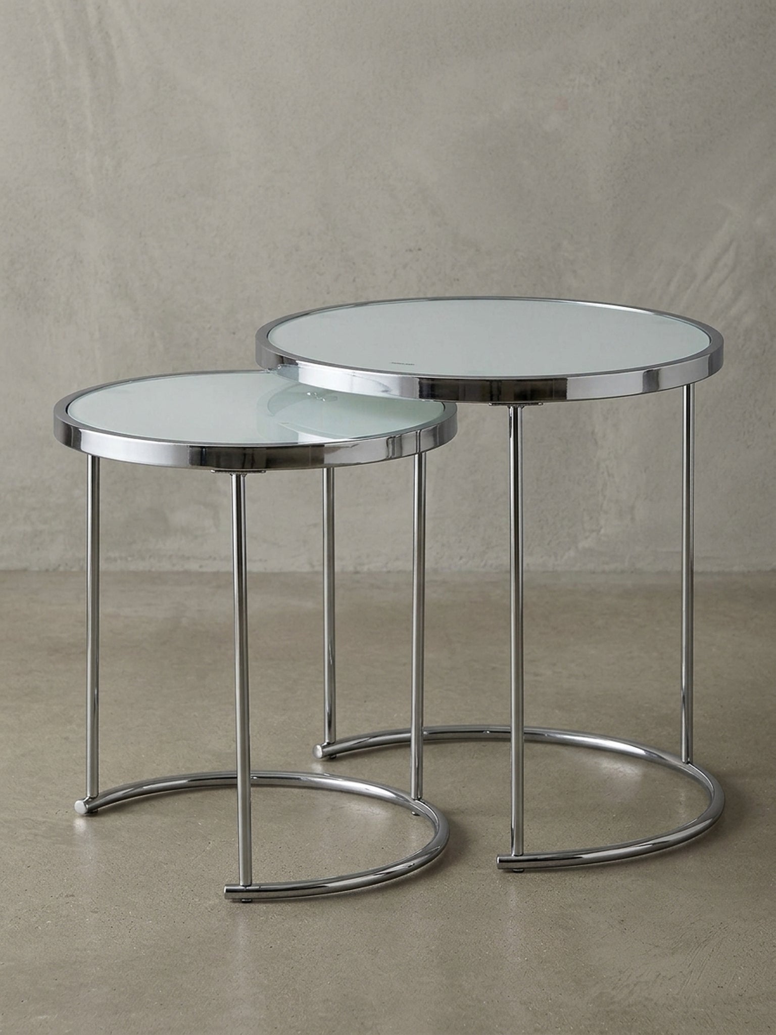 Couchtisch Set Rund Glas 2-tlg. – Modern & Platzsparend – Kadima Design
