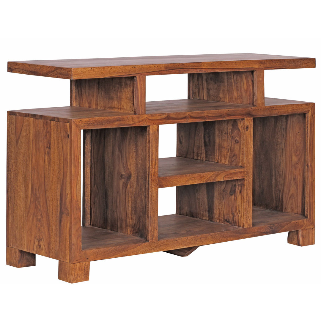 Sheesham-Holz Sideboard im Landhausstil_ 115x76x40 cm_ Multifunktionale TV-Kommode - KADIMA DESIGN_Größe_ 115x40x76 cm_