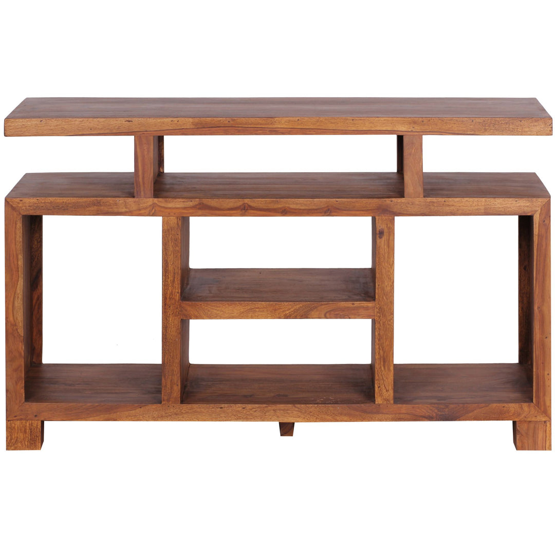 Sheesham-Holz Sideboard im Landhausstil_ 115x76x40 cm_ Multifunktionale TV-Kommode - KADIMA DESIGN_Größe_ 115x40x76 cm_