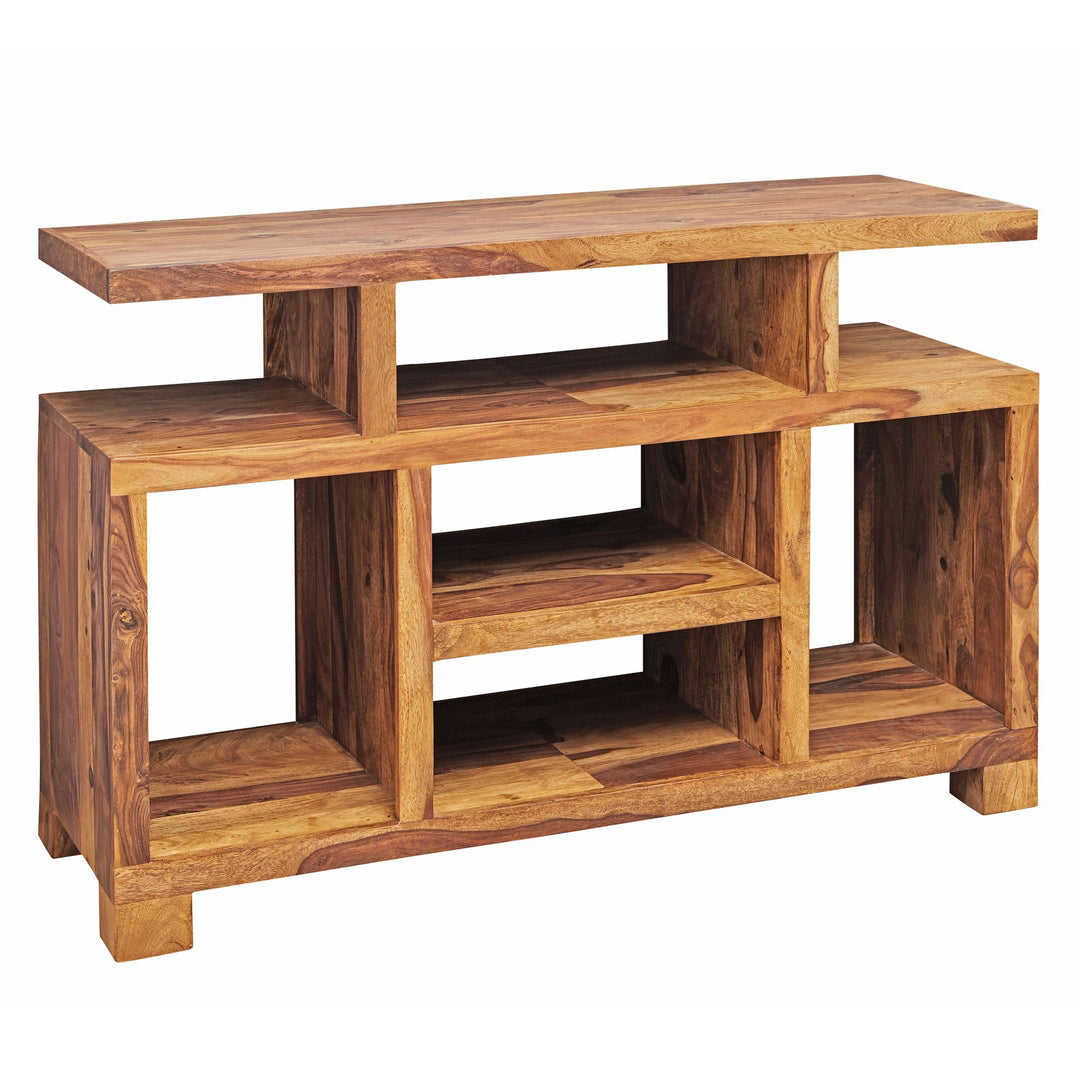 Sheesham-Holz Sideboard im Landhausstil_ 115x76x40 cm_ Multifunktionale TV-Kommode - KADIMA DESIGN_Größe_ 115x40x76 cm_