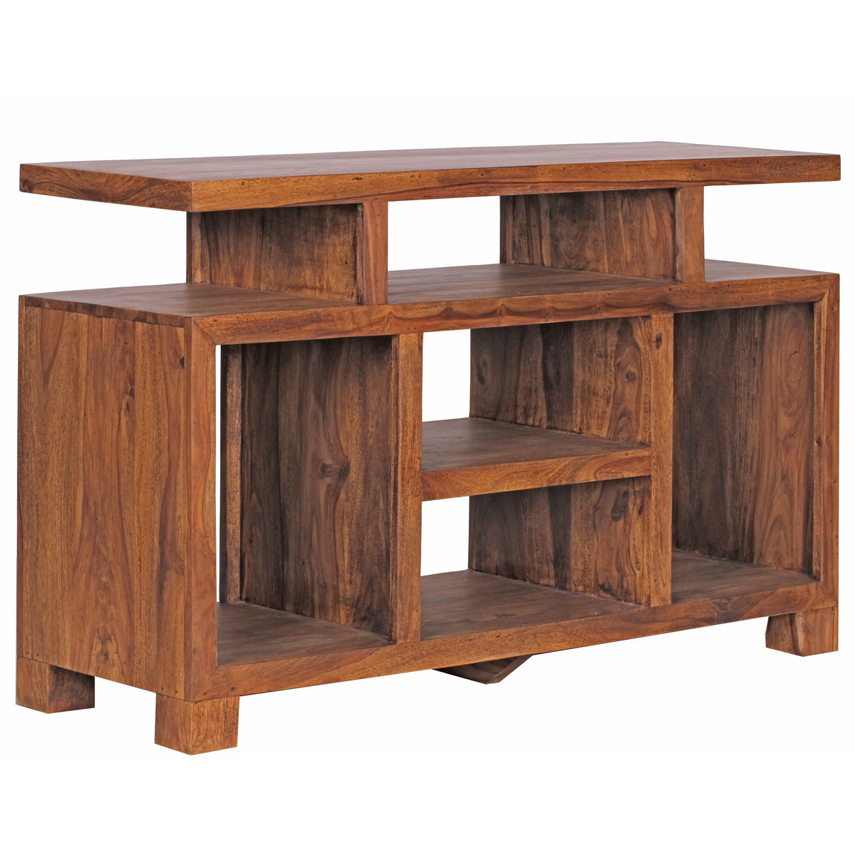 Sheesham-Holz Sideboard im Landhausstil  115x76x40 cm  Multifunktionale TV-Kommode - KADIMA DESIGN Größe  115x40x76 cm