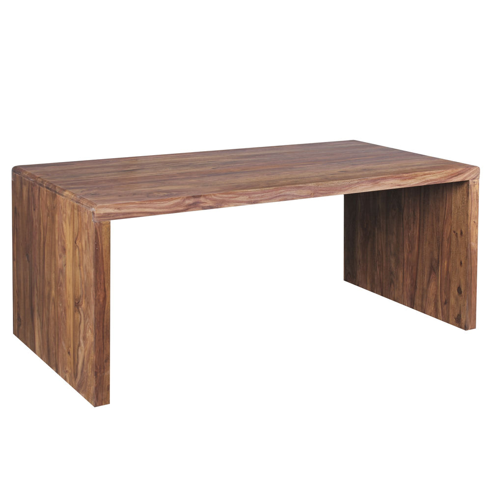 Schreibtisch TEKO_ Massivholz Sheesham_ 160x80 cm_ Stauraum_ abgerundete Ecken_ stabil - KADIMA DESIGN_Farbe_ Braun_ Größe_ 180x90x76 cm_